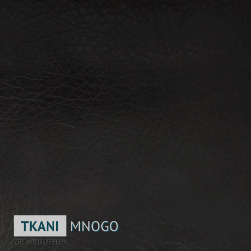 Фото ткани A-67 Кожа искусственная крупным планом, цвет черный, рисунок однотонный, производитель Китай