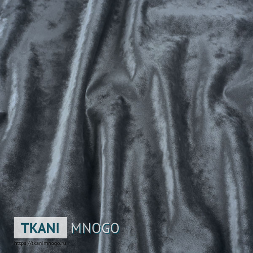 Фото ткани велюра “6” (однотонный серый)