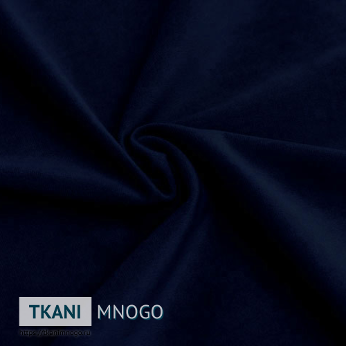 Фото внешнего вида велюра “Cf016-27” (однотонный синий)