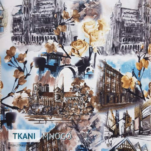 Фото фактуры микровелюра “Улица 5” город.