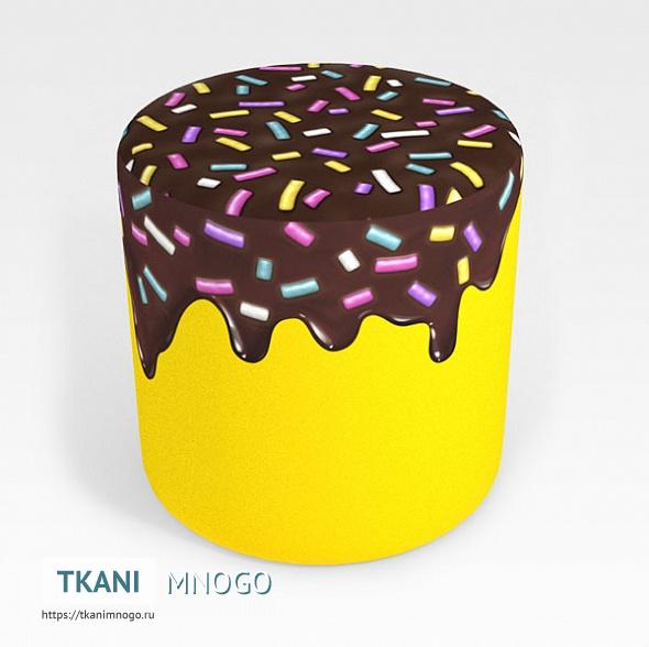 Фото фактуры мебельных принтов “Пончик” детские - цифровая печать на мебельной ткани